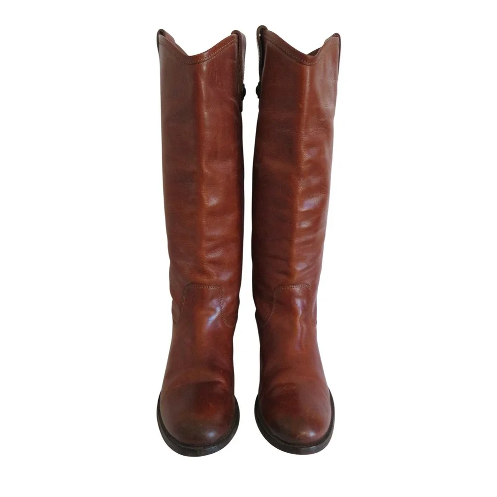 Womens Frye Melissa 77167 Leather Equestrian Riding Biker Boots Size 7.5 B‎